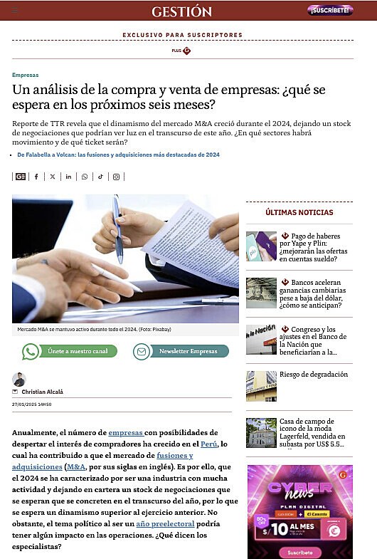 Un anlisis de la compra y venta de empresas: qu se espera en los prximos seis meses?